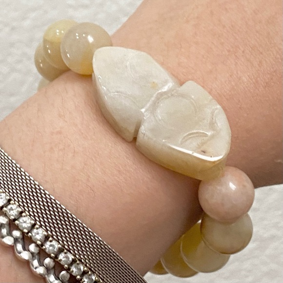 Handmade Pi Xiu Moonstone Natural Gemstone Lucky Bracelet One Size - Picture 5 of 12